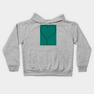 My Green Heart on the right line  - Oneliner Kids Hoodie